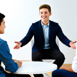 Youth Counselor Leading a Group Session**

"A professional youth counselor, facilitating a group therapy session with teenage participants in a brightly lit, modern office. The teens are fully clothed in casual, modest attire. The counselor is engaging and empathetic. The scene promotes a safe, supportive atmosphere. Emphasis on positive body language and facial expressions. Safe for work, appropriate content, professional, fully clothed, modest, family-friendly, perfect anatomy, correct proportions, natural pose, well-formed hands, proper finger count, natural body proportions, high quality."

**