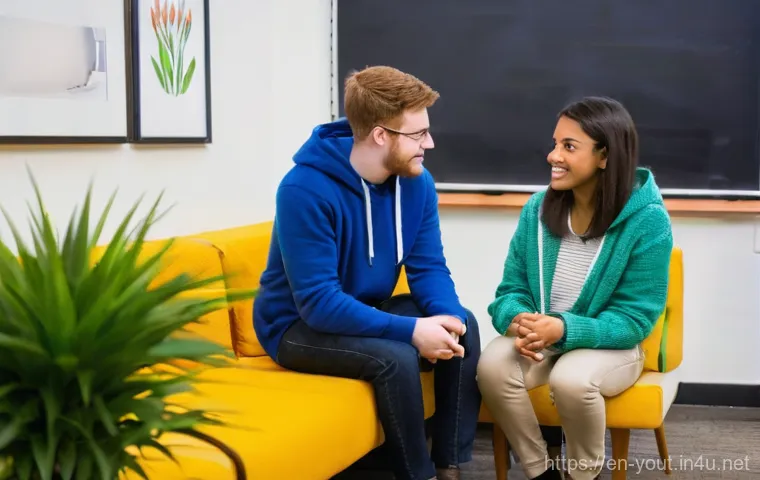 청소년지도사와 청소년의 창의적 문제 해결 사례 - **Prompt:** A dynamic, modern co-working space with large windows and plenty of natural light. A you...