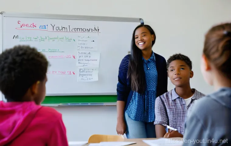 청소년지도사로서의 봉사활동 참여 사례 - **Image Prompt: Diverse Youth Making a Tangible Impact**
    A vibrant, medium-shot image capturing ...