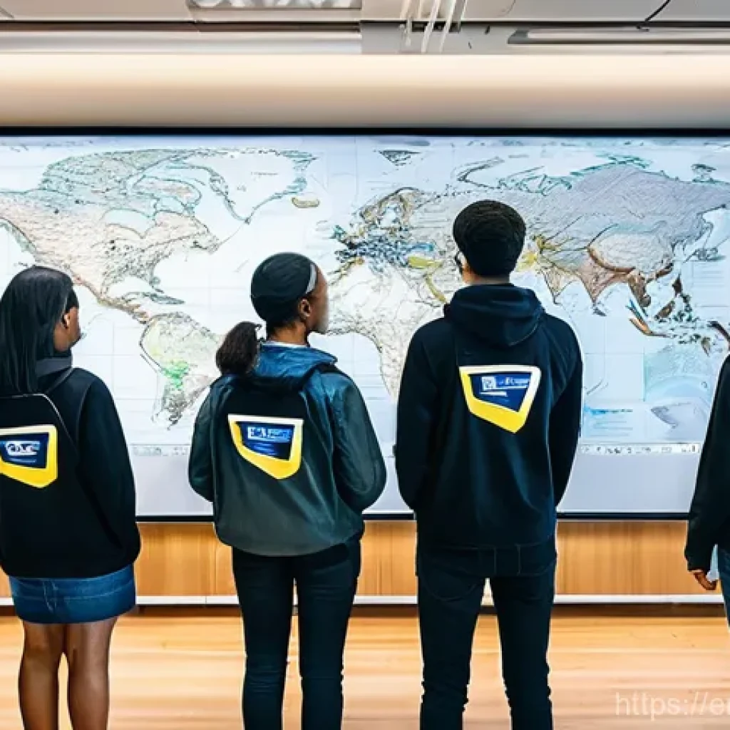 청소년지도사와 청소년 글로벌 워크샵 - **Intercultural Collaboration in Action:** A vibrant and diverse group of teenagers (ages 16-18) fro...