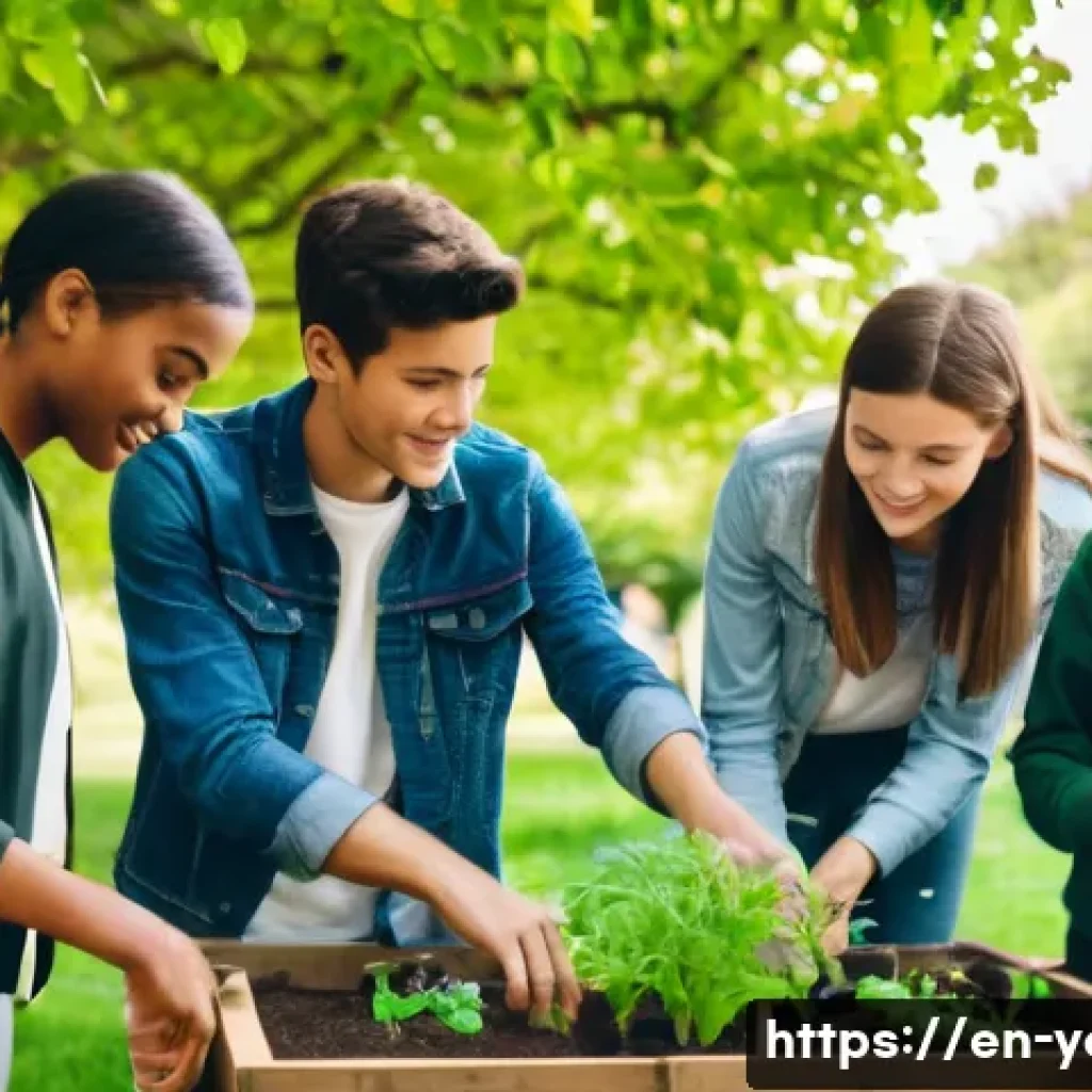청소년지도사 실무 과정에서의 문제 해결 - **Prompt:** A dynamic, wide-angle shot of a diverse group of 6-8 energetic young leaders (aged 16-19...