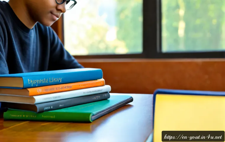 청소년지도사와 관련된 최신 서적 소개 - Photorealistic community library table featuring a curated stack of contemporary youth mentoring and...